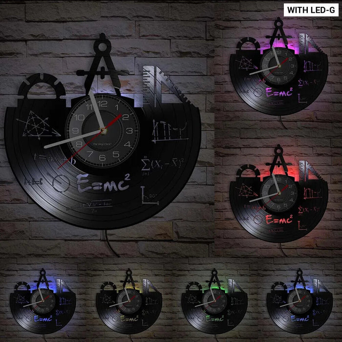 Math Formula Vinyl Record Wall Clock