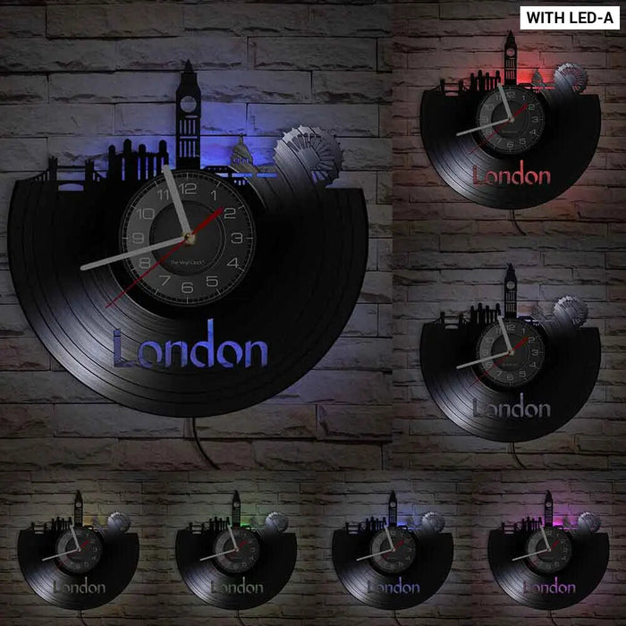 London Vinyl Record Wall Clock