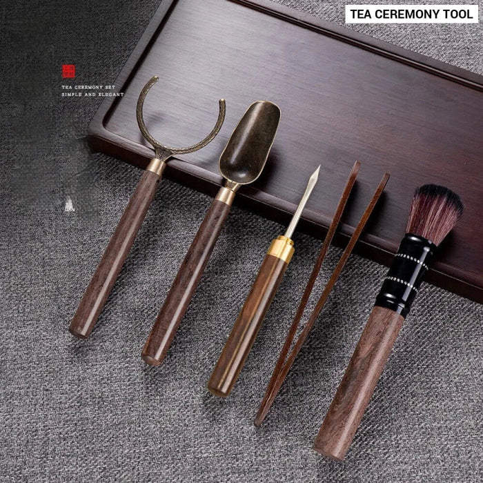 Wooden Tea Ceremony Tool Set With Accessories