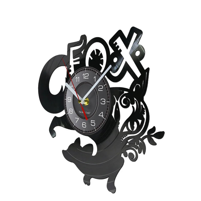 Woodland Fox Vinyl Record Clock