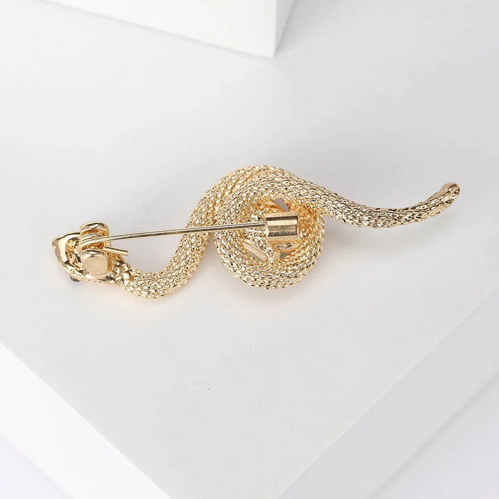 Charming Snake Brooch Pin Womens Enamel Jewelry