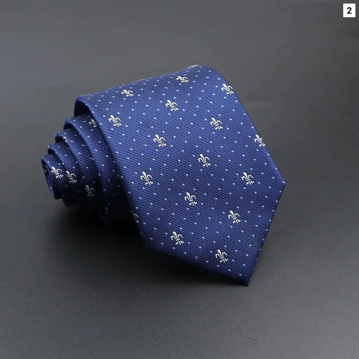 Blue Plaid Striped Tie 8Cm Classic Necktie For Mens Fashion For Daily Wear Weddings And Gifts