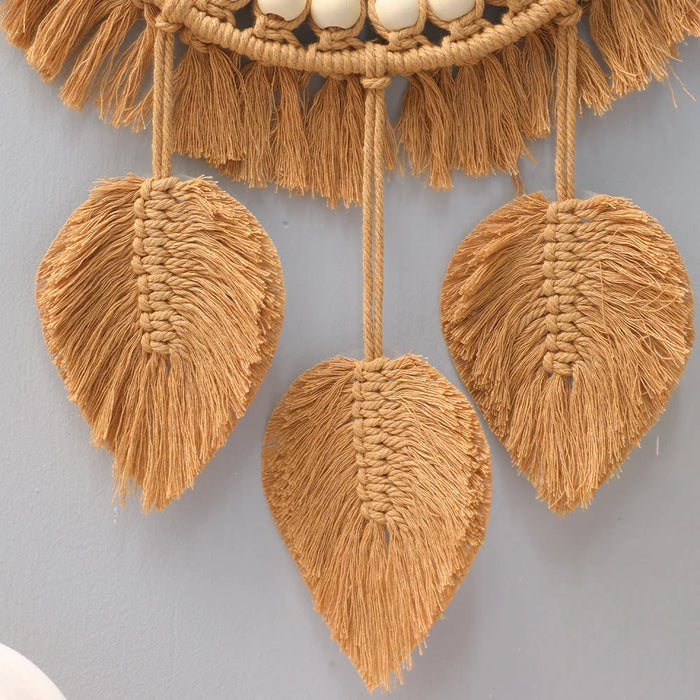 Handmade Macrame Round Wall Mirror For Home Decor