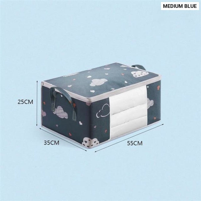 Large Capacity Clothes Storage Bag Organizer With Reinforced Handle Suitable For Blankets Bedding Foldable With Sturdy Zipper