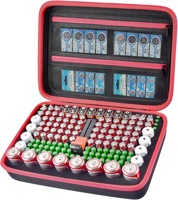 Battery Storage Case Tester Holds 162 Batteries