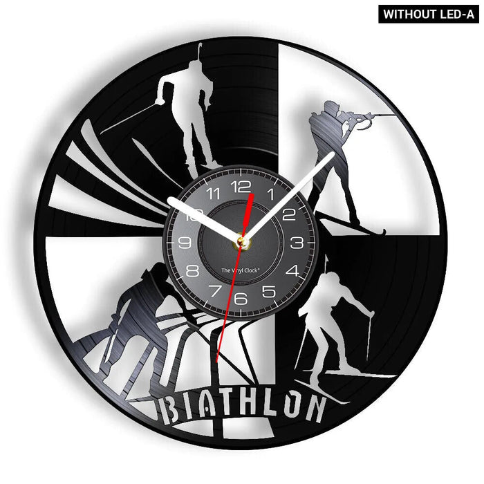 Biathlon Vinyl Record Wall Clock