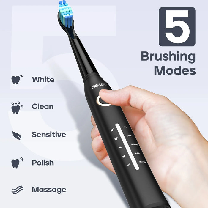 Rechargeable Sonic Toothbrush for Kids 7 10 Heads Holder