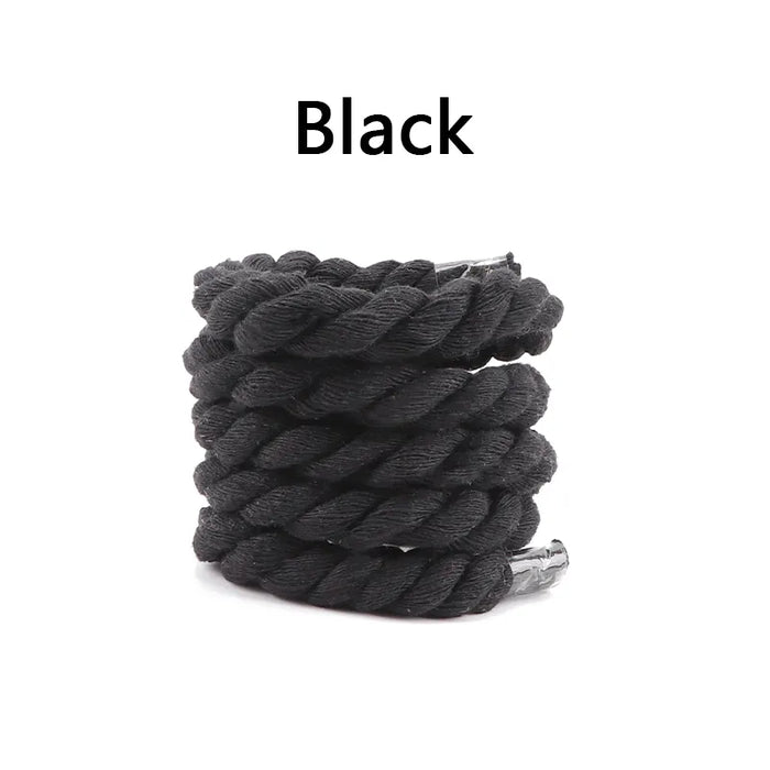 Colourful 1Cm Thicker Cotton Running Sneakers Shoe Laces 1Pair 100/120/140Cm Length