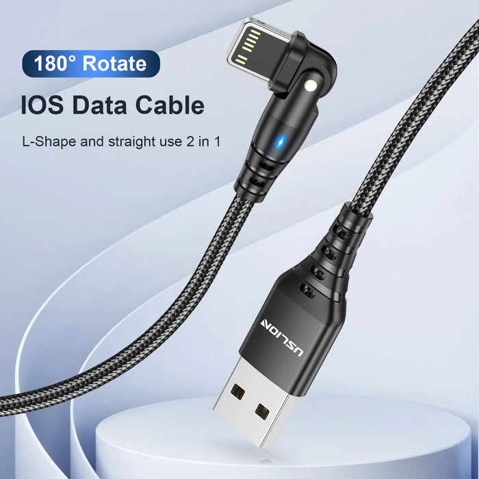 Fast Charging 180 Usb Cable For Iphone 14/13/Mini/Pro Max