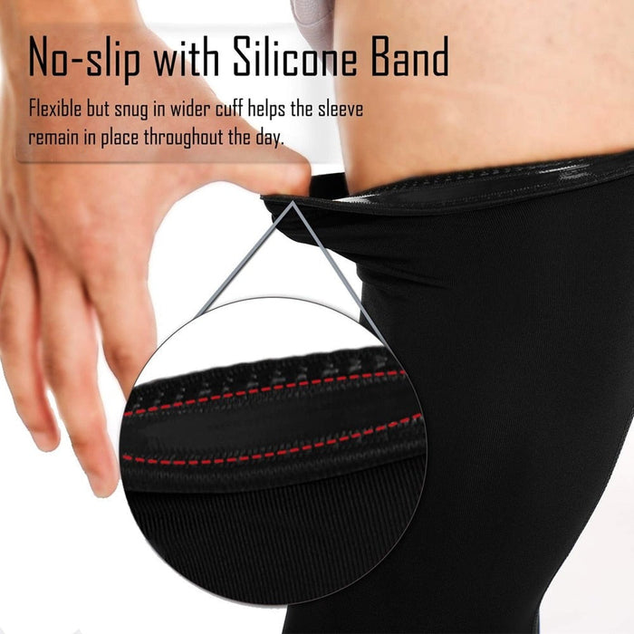 Anti Slip Full Length Leg Sleeves Shin Splint Protector for Cycling Running Basketball