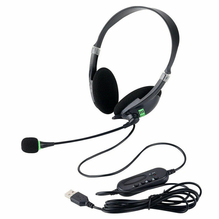 Office Headset with Surround Sound and Hd Mic