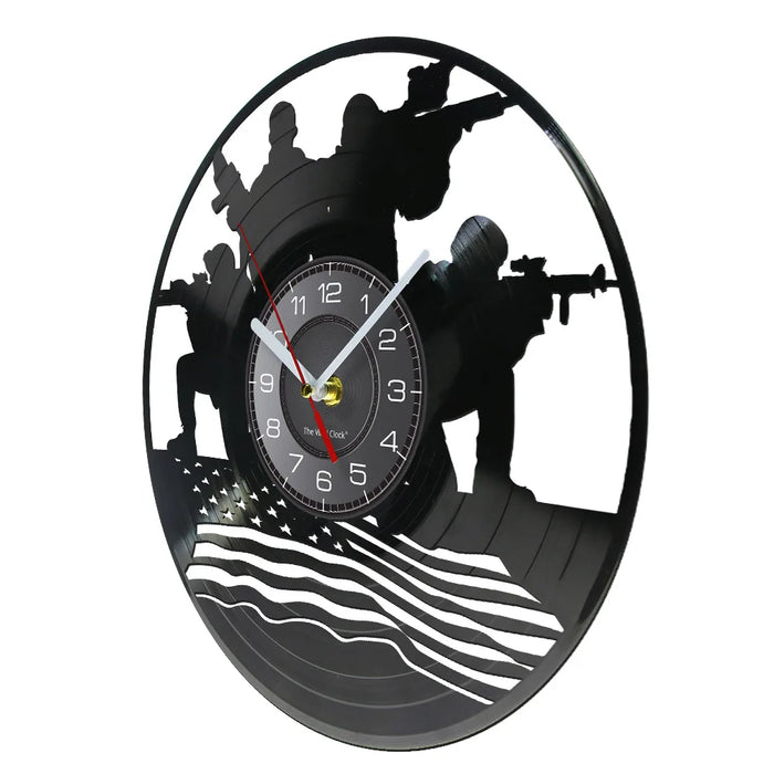 Veteran Soldiers Wall Clock