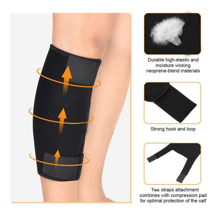 1 Piece Adjustable Calf Compression Leg Brace Sleeves For Cycling Running Basketball