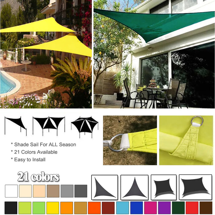 Waterproof Sun Shelter Triangle Sunshade Protection Outdoor Cover Garden Patio Pool Shade Sail Awning 420D