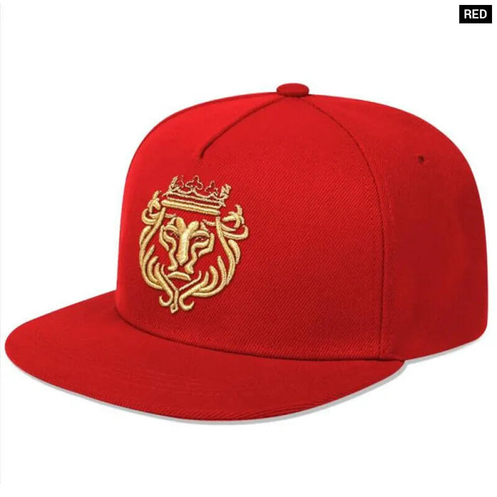 Adjustable Lion Crown Embroidered Baseball Cap / Hat