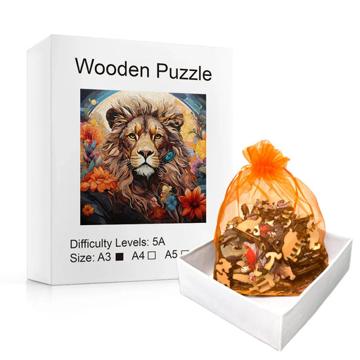 3d Wooden Lion Puzzle For Kids