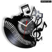 Musical Vinyl Record Wall Clock