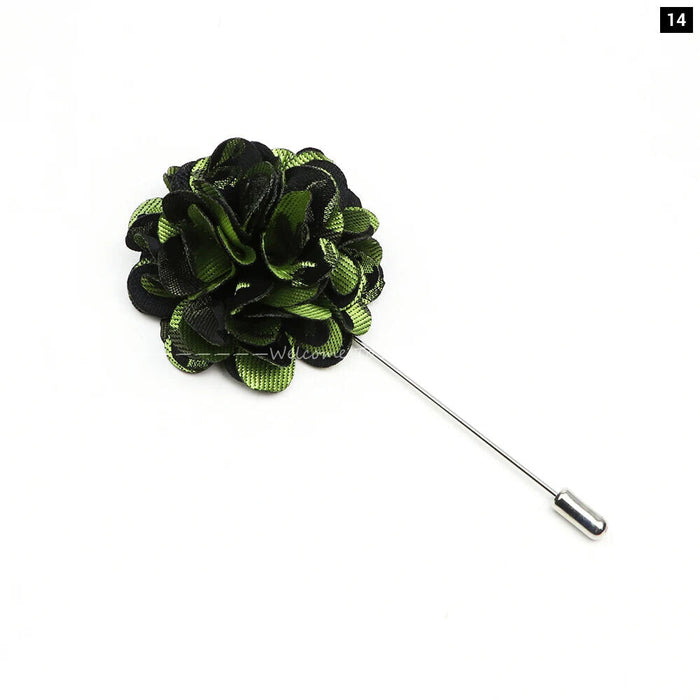 Handmade Romantic Flower Brooch Mens Wedding Suit Accessory