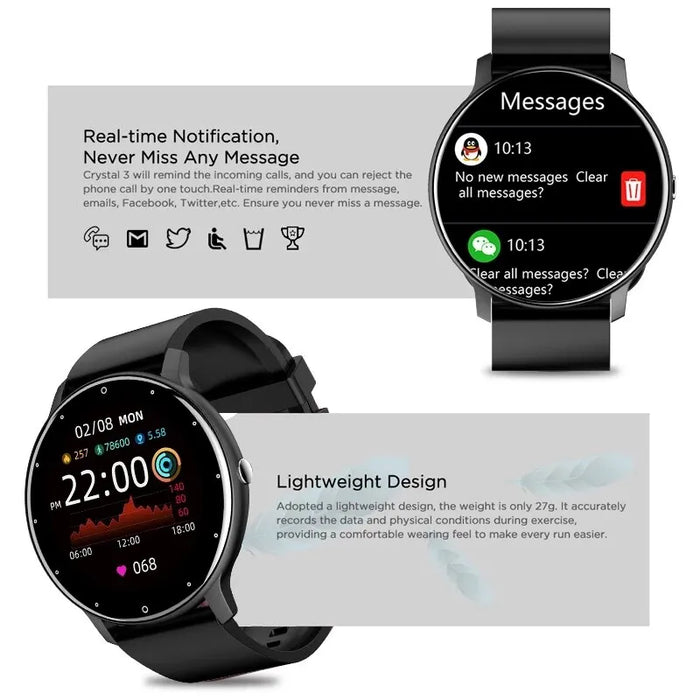 2024 Lige Smart Watch With Real Time Activity Tracker And Heart Rate Monitor