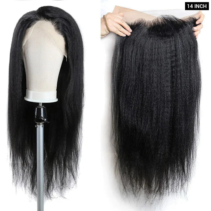 Yaki Straight Lace Front Human Hair Wigs