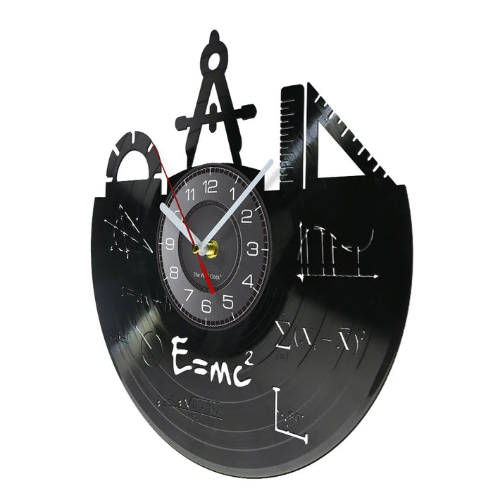 Math Formula Vinyl Record Wall Clock