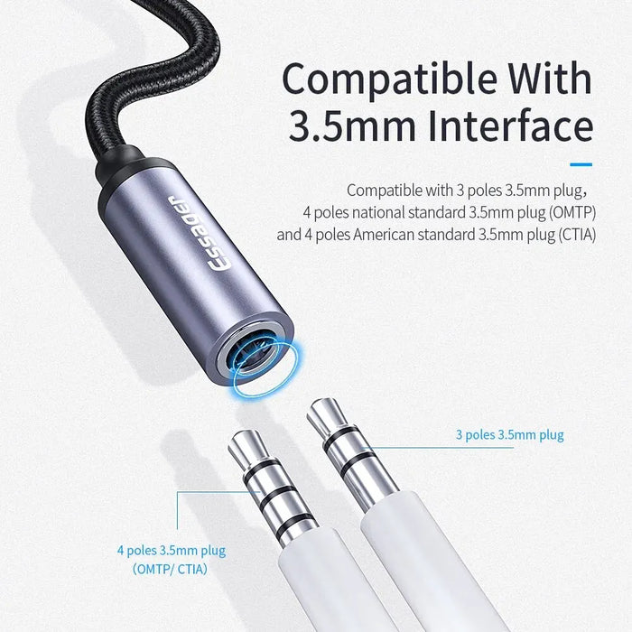 Essager Usb C To 3.5Mm Headphone Adapter