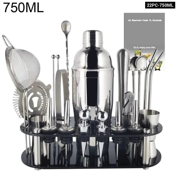 Complete 13 22Pc Cocktail Shaker Set With Holder