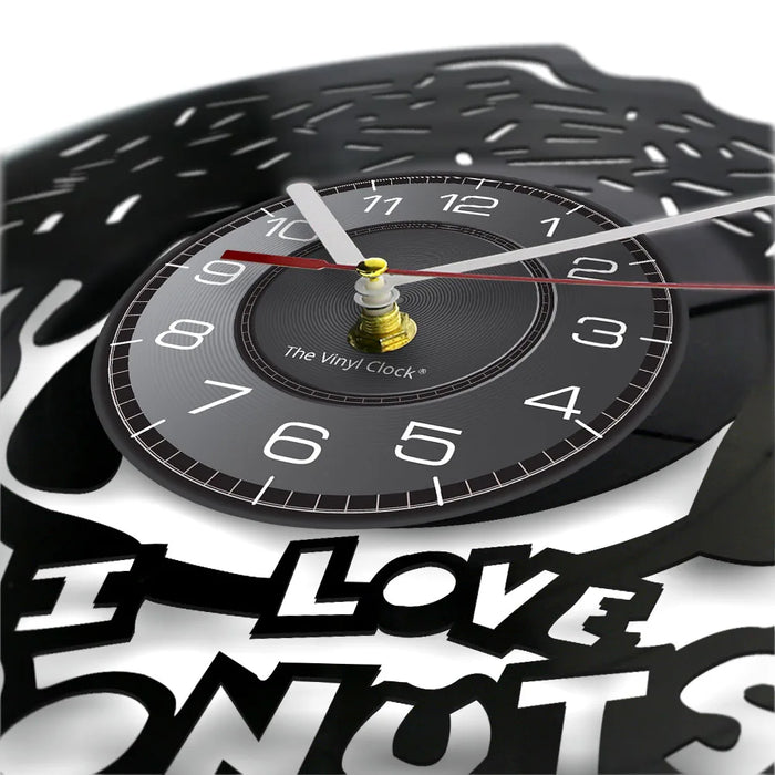 Donut Lovers Vinyl Record Wall Clock