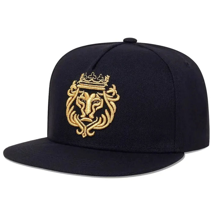 Adjustable Lion Crown Embroidered Baseball Cap / Hat