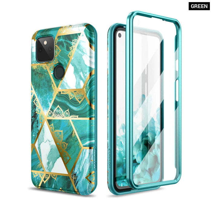 Marble Flower Shockproof Case For Google Pixel 5a 5g