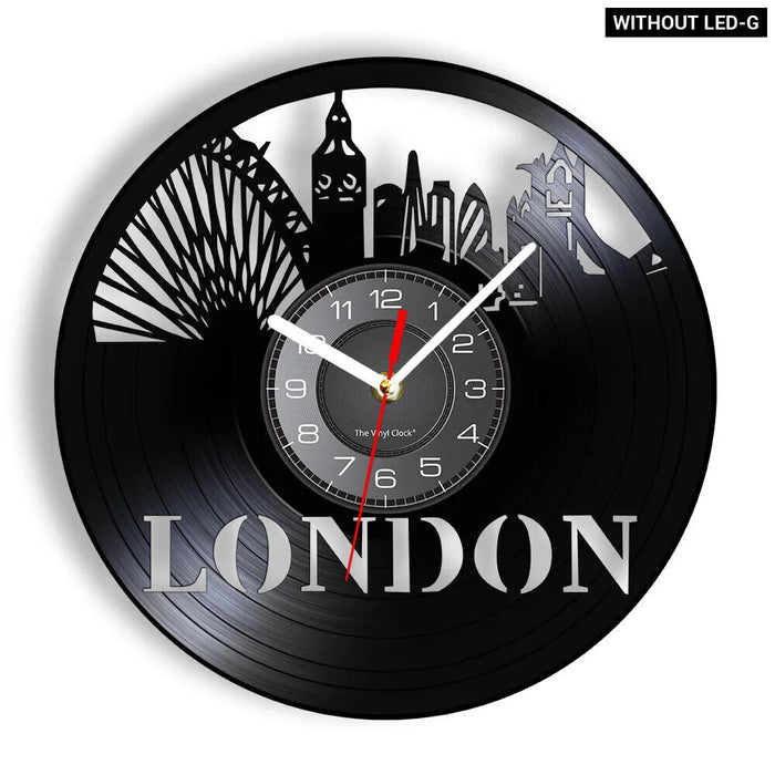 London Vinyl Record Wall Clock