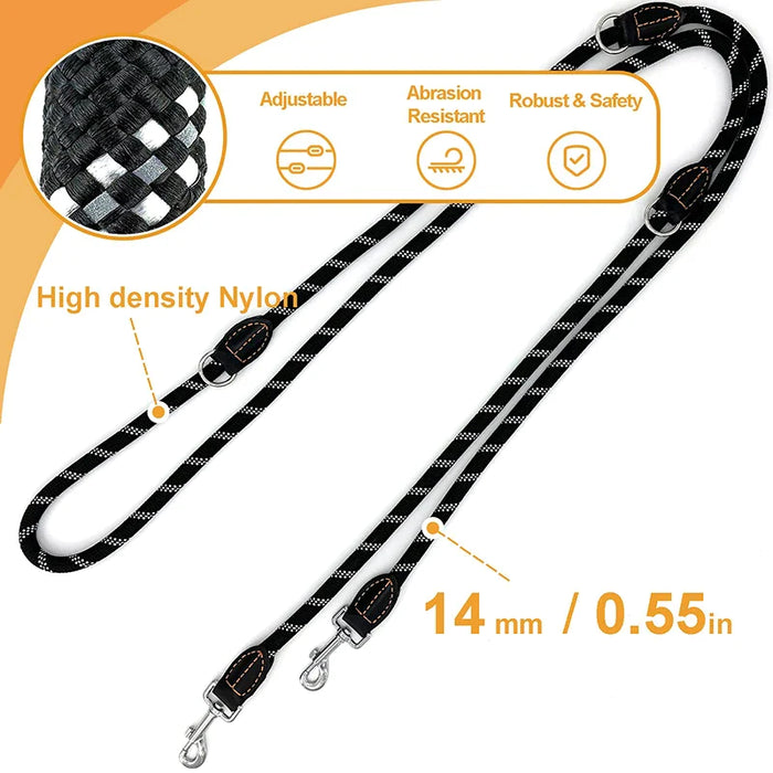 Hands Free Dog Leash Reflective Waist Running Rope