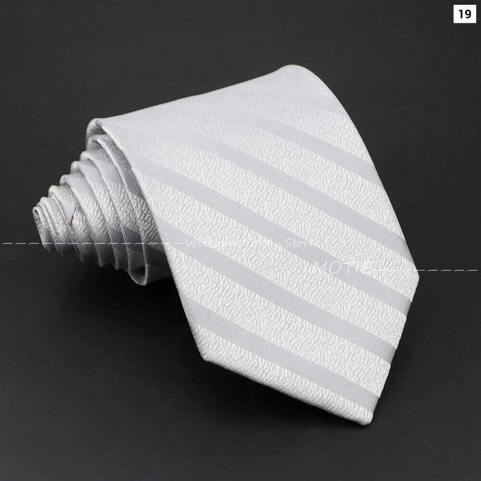 Mens Pink Purple Striped Tie For Business Weddings And Daily Wear