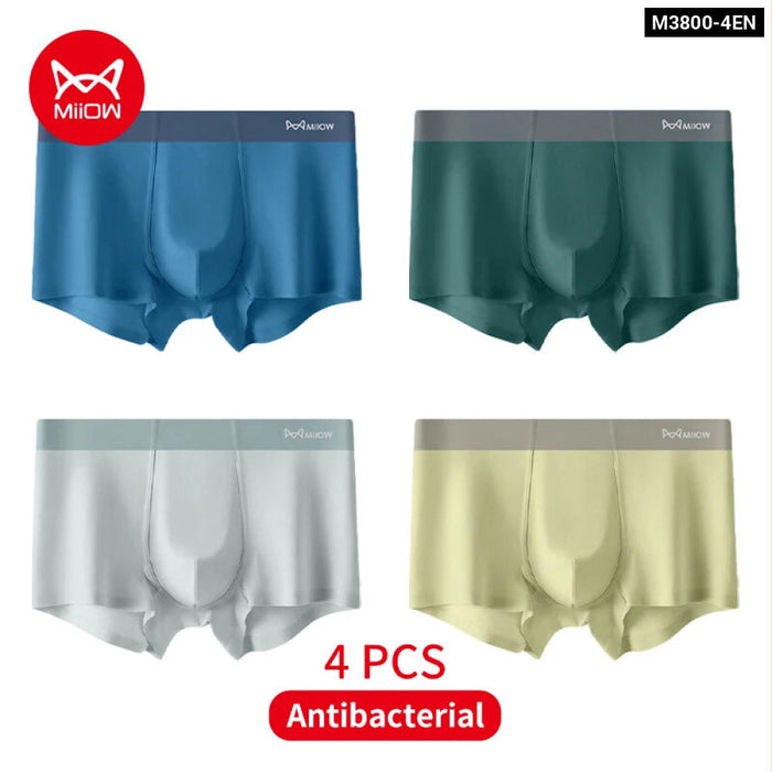 4 Piece Silky Mens Boxers