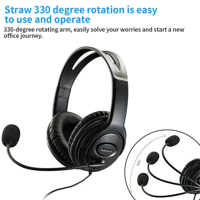 Noise Cancelling Usb Headset With Mic