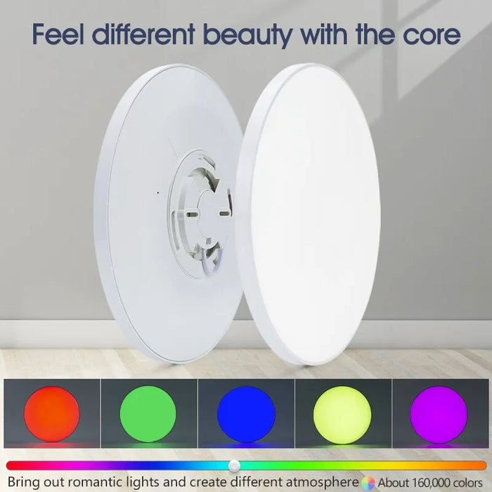 Smart Ceiling Lamps 220V 30W 48W Rgb Cct Led Lights Wifi Voice Control