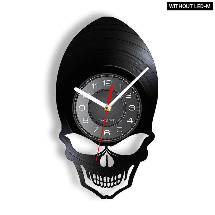 Skull Heads Vinyl Record Wall Clock