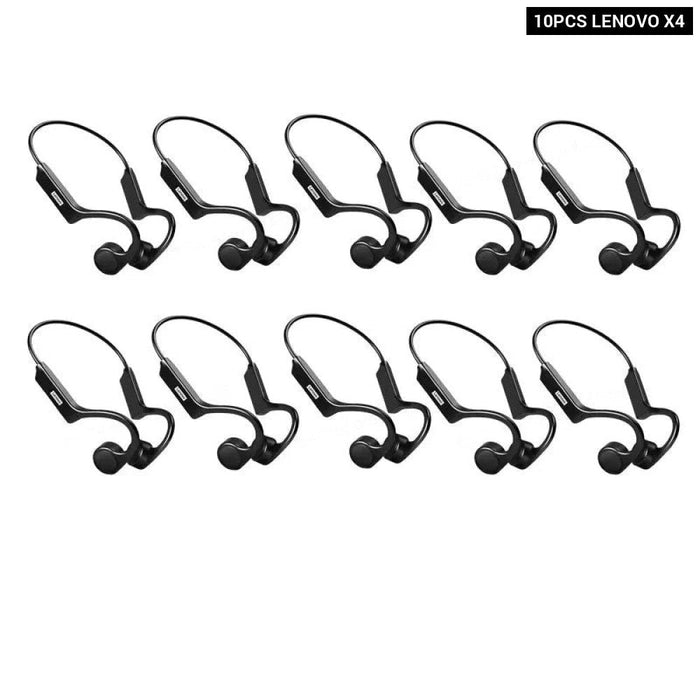 10Pcs Wireless Bluetooth X4 Bone Conduction Hifi Ear-Hook Waterproof Sports Earphones With Mic