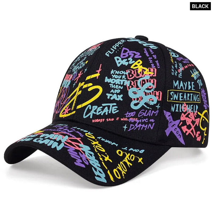 Spring / Autumn Graffiti Print Snapback Cap / Hat