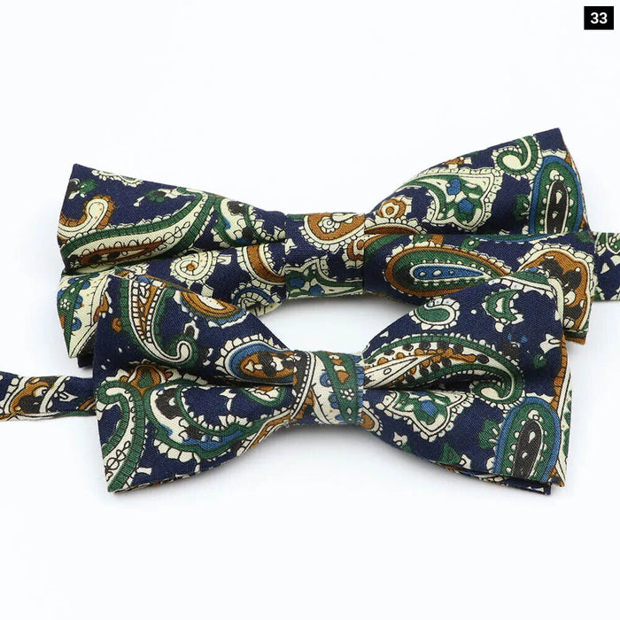 Colourful Floral Bow Ties Fashionable Cotton For Weddings And Parties