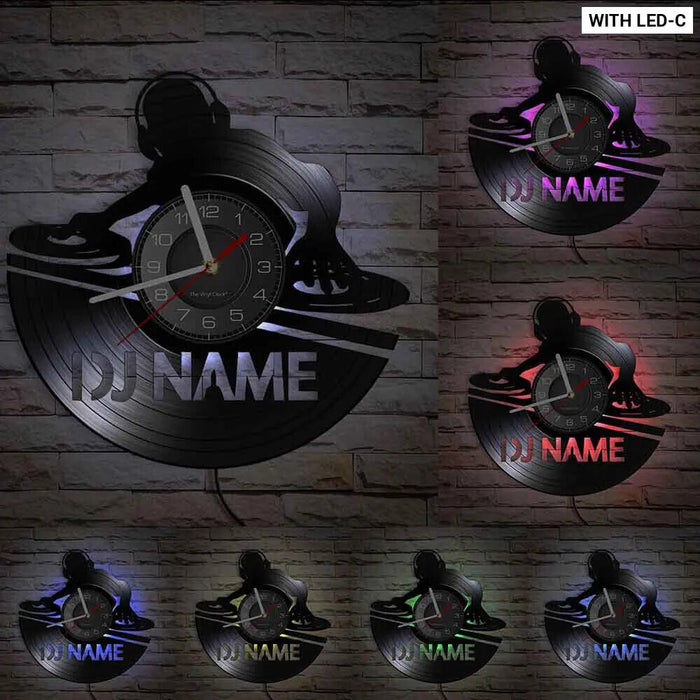 Personalized Dj Vinyl Record Wall Clock