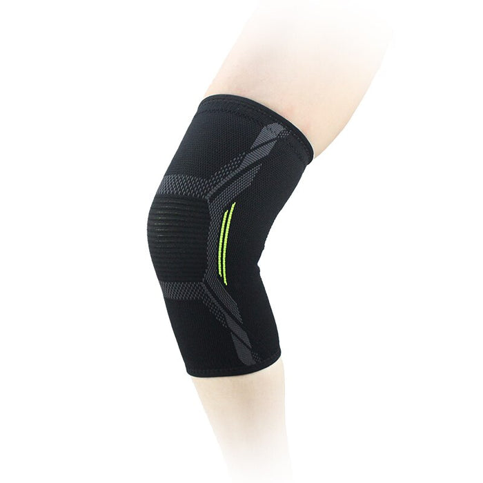 Single Knitted Nylon Sports Knee Pad Riding Protective Gear Running Basketball Skipping Rope Warm Knee Pad Foot Cold Proof Black