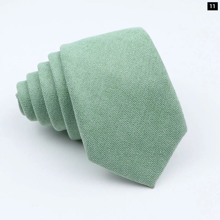 Colourful Cotton Corduroy Neck Tie 7Cm Skinny Wedding Party Tuxedo Accessory