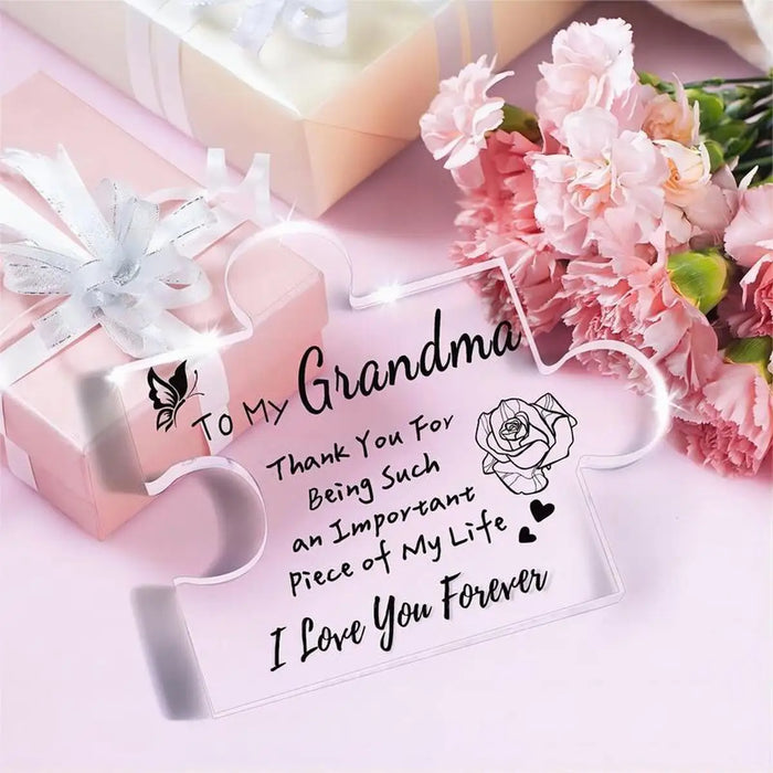 Grandma's Funny Puzzle Plaque Perfect Gift For Birthday & Christmas