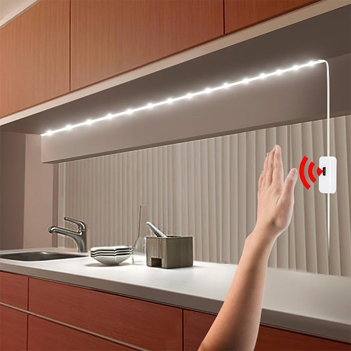 DC 5V Motion LED Backlight Lamp USB Powered LED Light Strip Hand Sweep Waving ON OFF Sensor TV Kitchen Under Lights