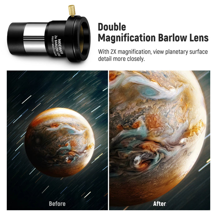 9Pcs Astronomical Eyepiece Set With 1.25 Plössl Eyepiece And 2X Barlow Lens