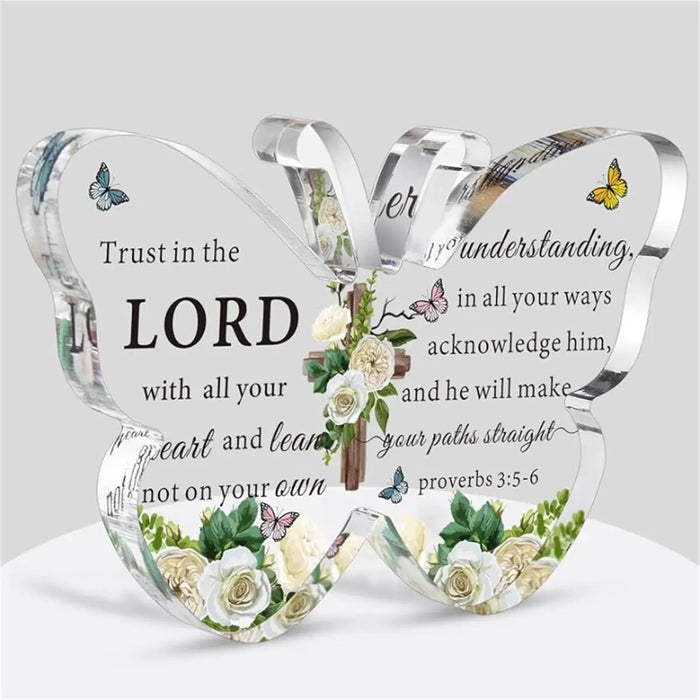 Christian Bible Gift For Women And Men Acrylic Butterfly Prayer Room Decor