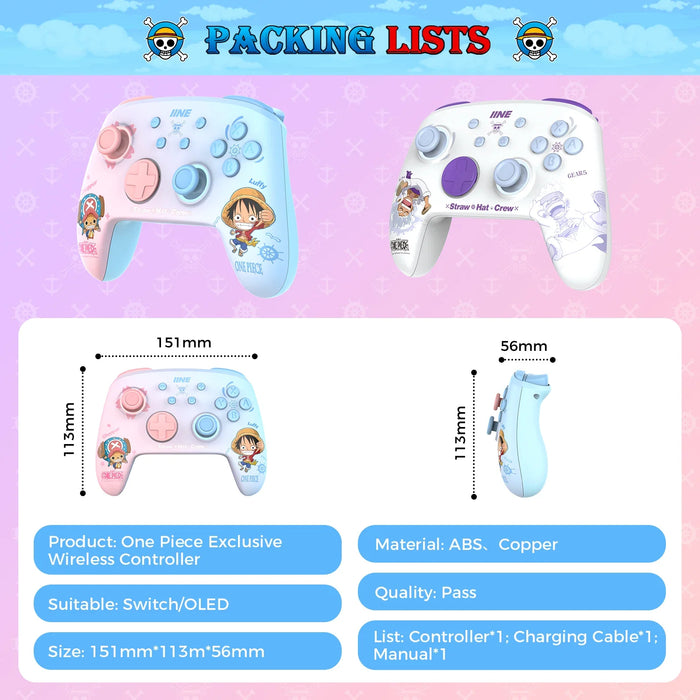 Cartoon Design Wireless Pro Controller Wake Up Macro Turbo Function Rgb Lighting Compatible With Nitendo Switch