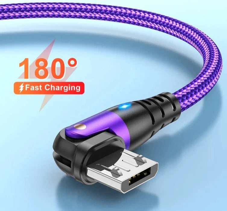 180 Rotating Micro Usb Cable For Fast Charging