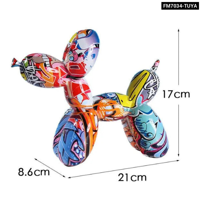 Colourful Resin Balloon Dog Figurines